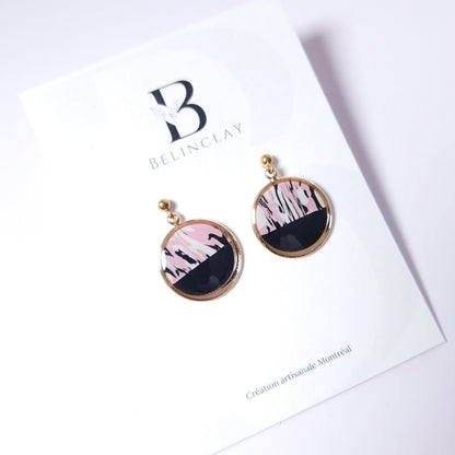 Boucles KAMPSOS – Zébrures Rosées Or