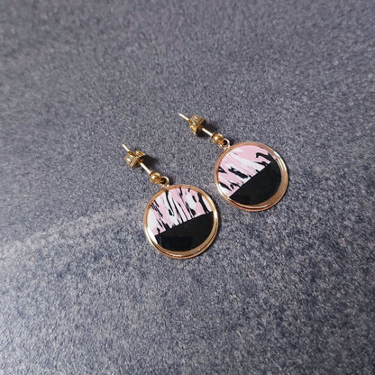 Boucles KAMPSOS – Zébrures Rosées Or