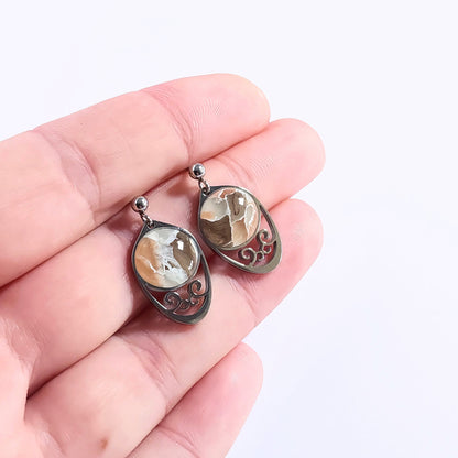 Boucles MINERAL_Elovale Corail et Blanc