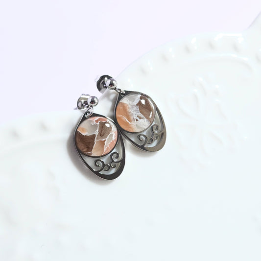 MINERAL Earrings – Elovale Coral & White