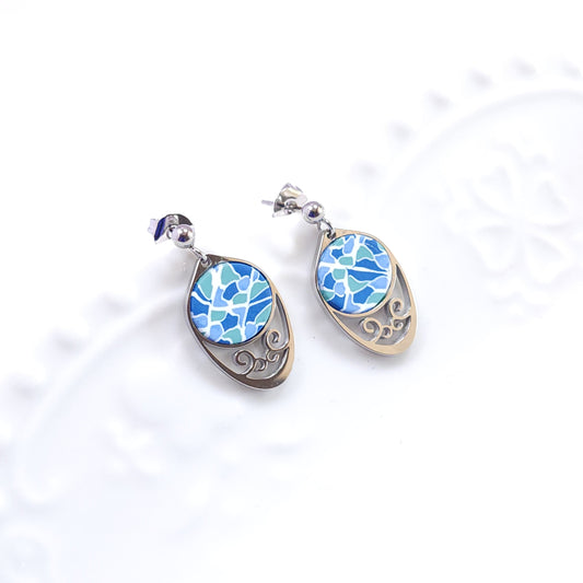 Boucles SIGNATURE_Élégante Mosaïque Azur