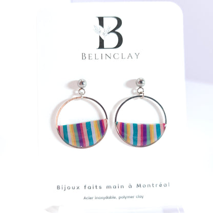 Boucles RINGAS - Créoles Rayées I