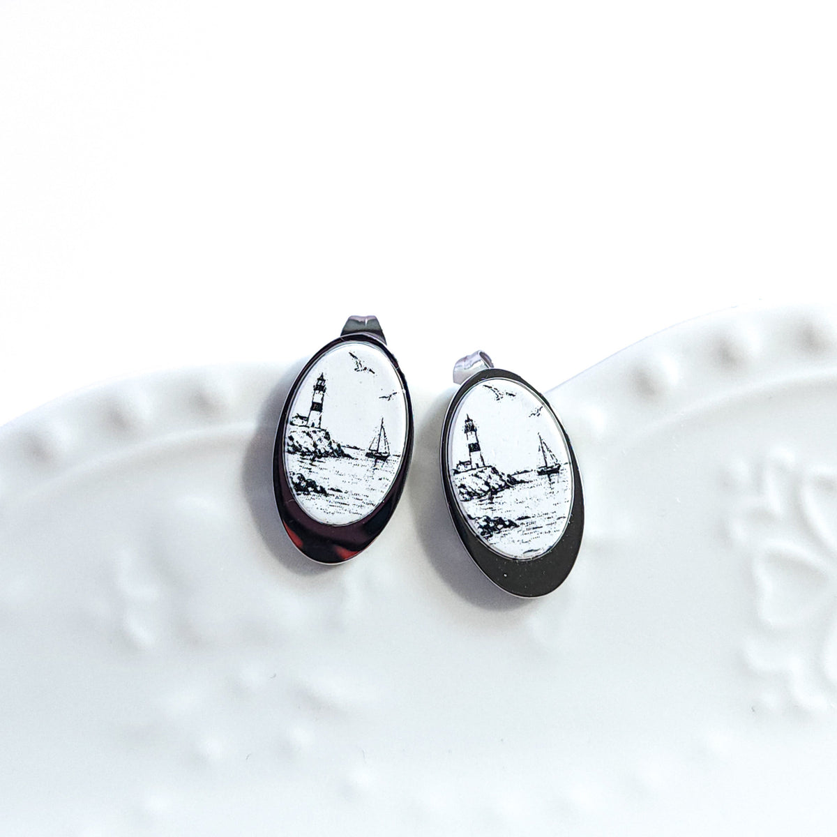 MARITIME Stud Earrings – Ovaline Lighthouse