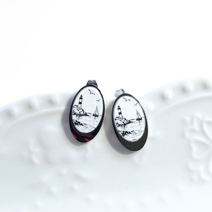MARITIME Stud Earrings – Ovaline Lighthouse