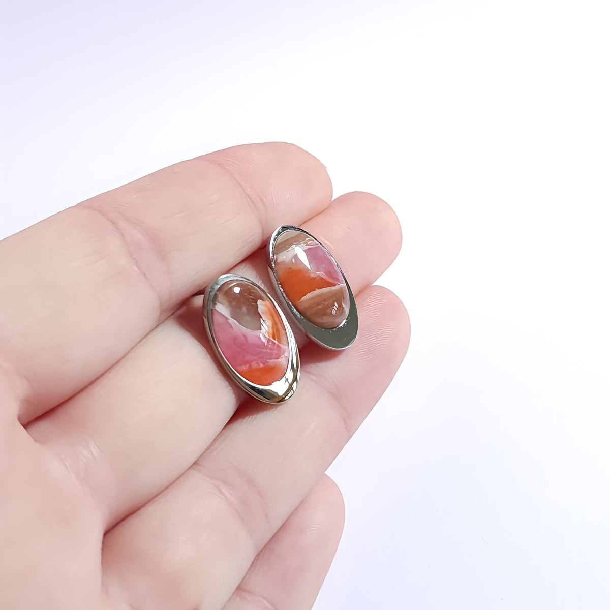 MINERAL Stud Earrings – Ovaline Orange