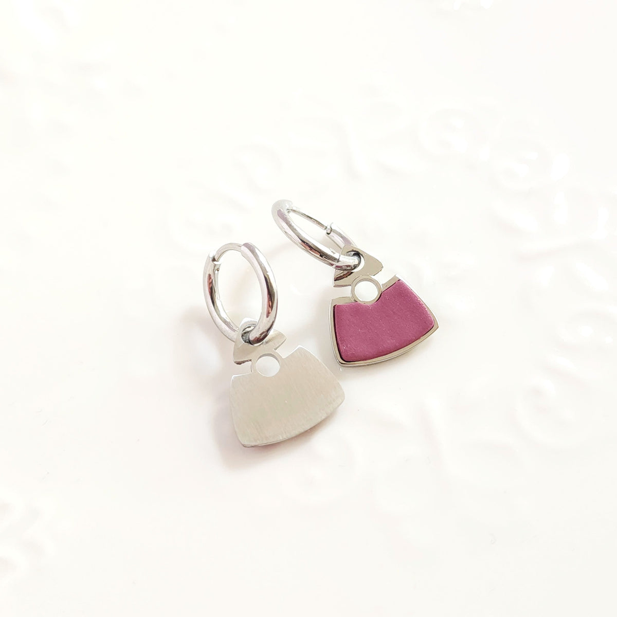 MONOCHROME Hoop Earrings – Trieline Burgundy
