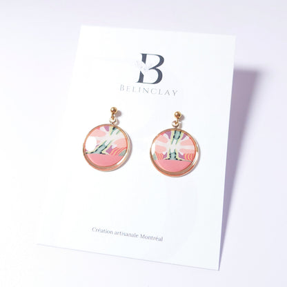 Boucles KAMPSOS – Éclosion Corail Or