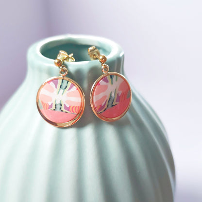 Boucles KAMPSOS – Éclosion Corail Or