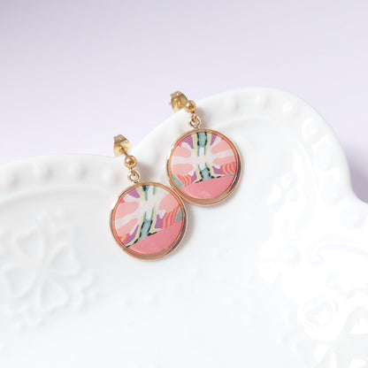 Boucles KAMPSOS – Éclosion Corail Or